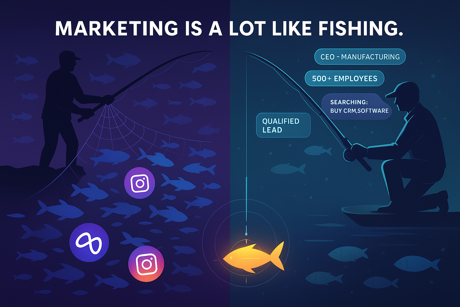 Cote's Code B2B Growth Builder. Marketing, Fishing Analogy, Marketing that Works, Digital Growth for Companies. Digital Marketing Agency. Online Lead Generation.