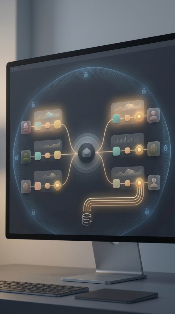 Cotes Code AI-powered email outreach dashboard showing automated multi-step sequences and personalization workflows, representing smart cold email lead generation for businesses in Grand Rapids, Detroit, and Marquette.